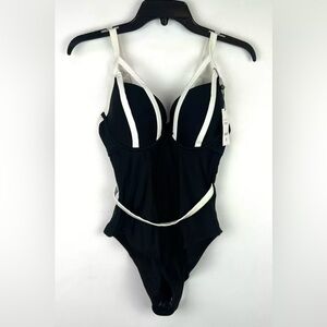 Bluebella Women’s Black/White One Piece Underwire Swimsuit Size 32DDD